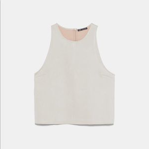 2/$20 🤍 ZARA Faux Suede Halter Top 🤍